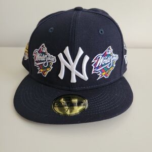 New York Yankees New Era World Series Champion Cap Vtg Size 1/4‎